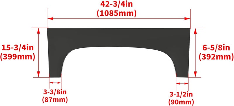 ALMULOO Truck Bed Wheel Arch Repair Panel Compatible with 2007-2014 Chevy Chevrolet Silverado 1500 2500HD 3500HD Driver & Passenger Side Upper Wheel Arch Patch Quarter Panels - Image 2